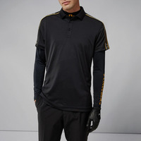 J. Lindeberg Mich Regular Fit Polo, black/yellow