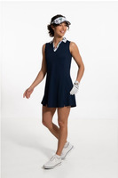 Footjoy EU Dress Floral Trim, dámské golfové šaty, námořnická modř